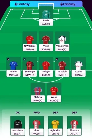 Best FPL Team Week 5