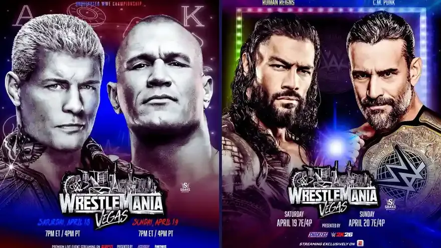 Roman Reigns vs CM Punk and Cody Rhodes vs Randy Orton Set as WrestleMania 42 Main Events