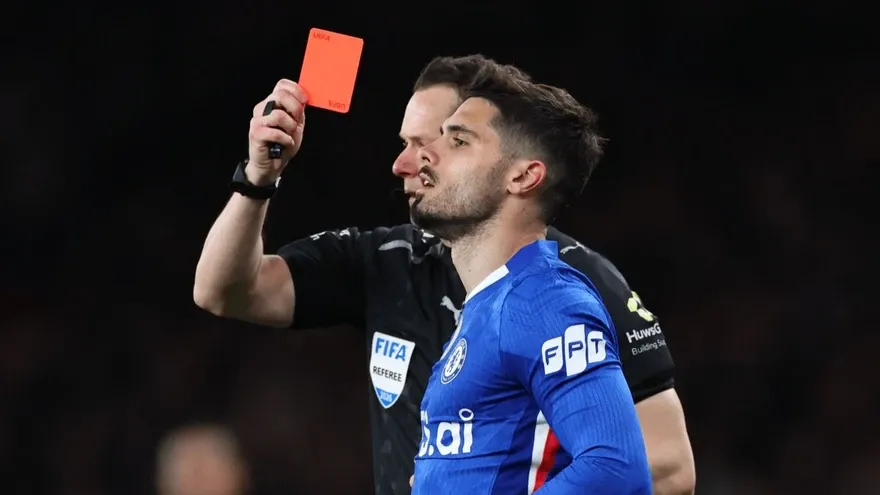 Top 6 Premier League clubs with most red cards this 2025-26 season
