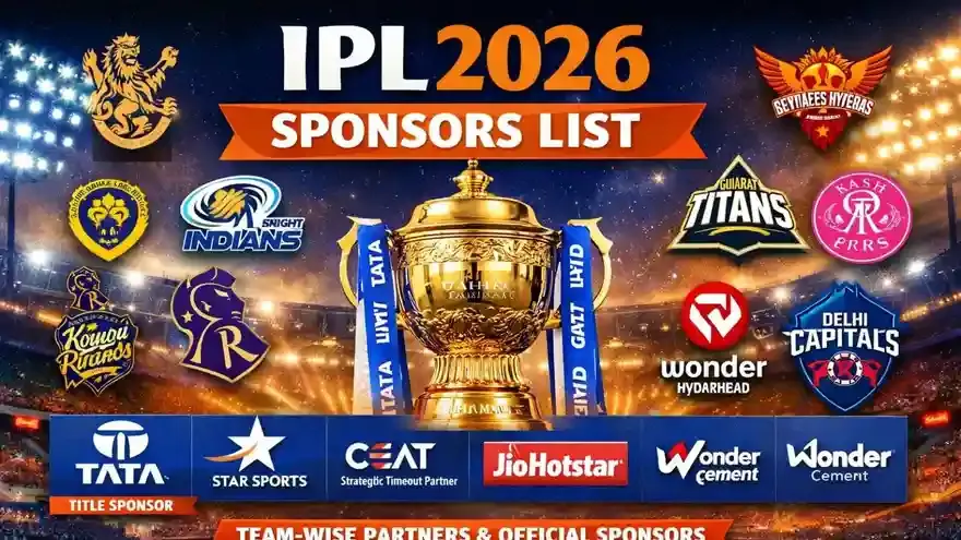 IPL 2026 Sponsors List: Full Team-Wise Partnerships, Title Sponsor & Official Partners