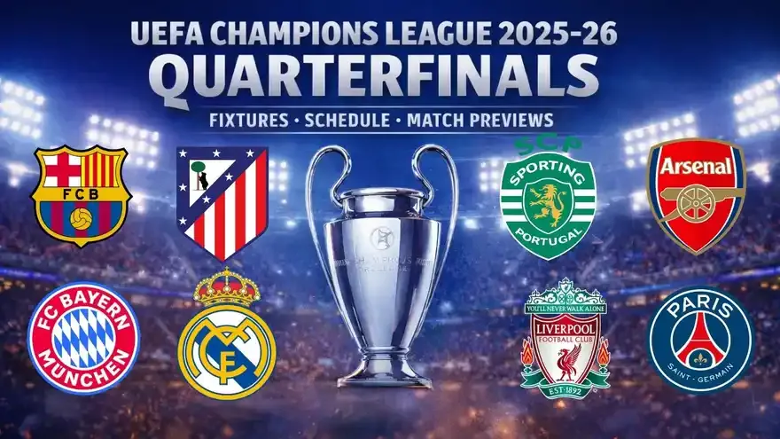 UEFA Champions League 2025-26 Quarterfinals: Fixtures, Schedule, Teams & Key Match Previews