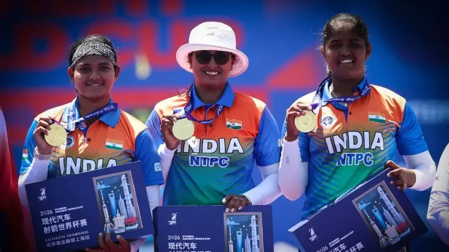 India Women Beat South Korea and China to Win Archery World Cup Gold in Shanghai