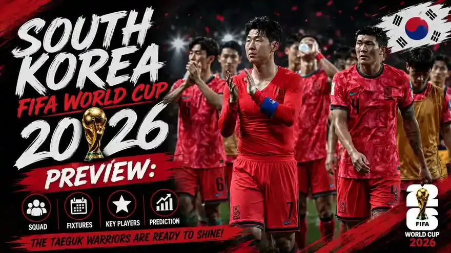 South Korea FIFA World Cup 2026 Preview: Full Squad, Group A Fixtures, Key Players and Tournament Prediction