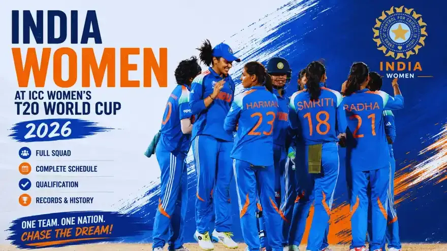India Women at ICC Women’s T20 World Cup 2026: Squad, Schedule, Qualification & Records