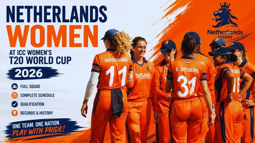 Netherlands Women at ICC Women’s T20 World Cup 2026: Squad, Schedule, Qualification & Records