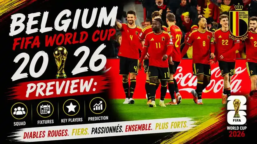 Belgium FIFA World Cup 2026 Preview: Squad, Fixtures, Lineup and Prediction