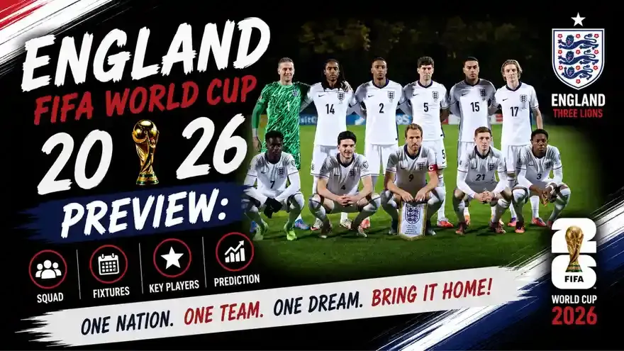 England FIFA World Cup 2026 Preview: Squad, Fixtures, Lineup and Prediction