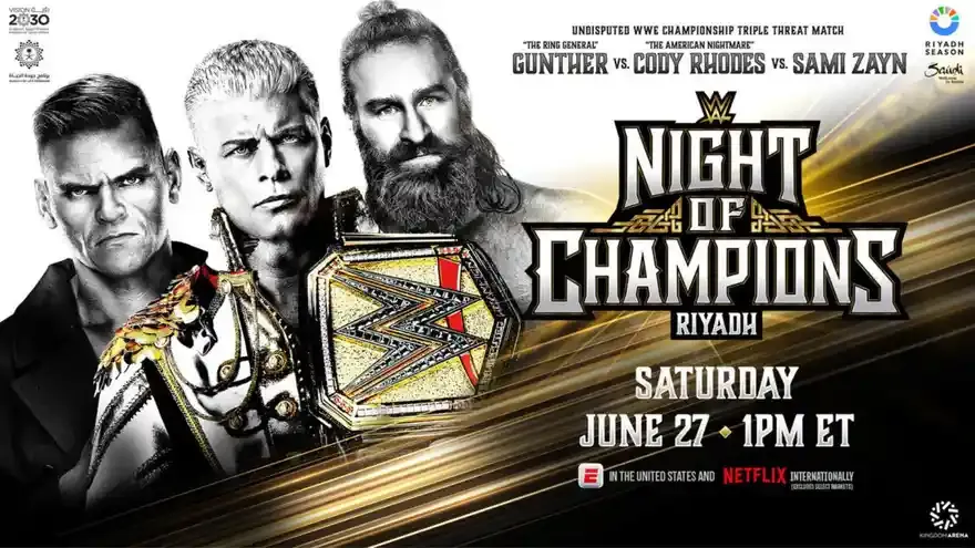 WWE Night of Champions 2026 Match Card Featuring King & Queen of the Ring Finals