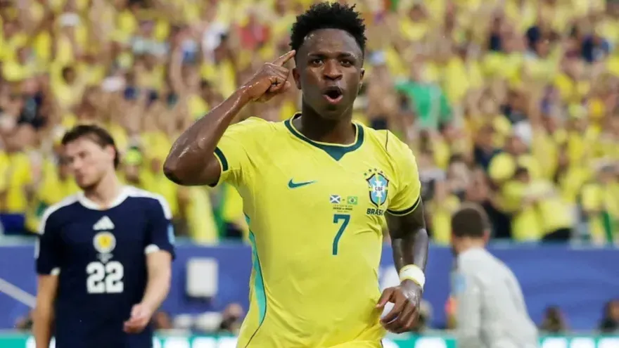 Vinicius Junior Joins Ronaldo and Romario in Brazil World Cup History After Scotland Win