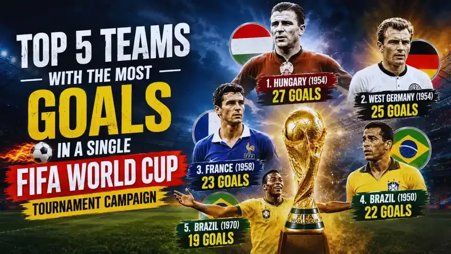 Top 5 Teams with the Most Goals in a Single FIFA World Cup Campaign