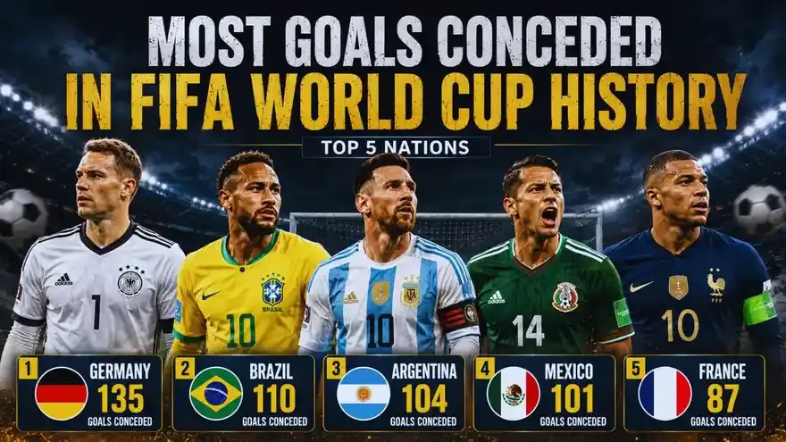Top 5 Nations That Have Conceded the Most FIFA World Cup Goals