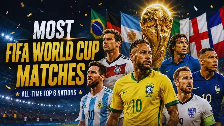 Top 6 Nations With the Most FIFA World Cup Matches Played