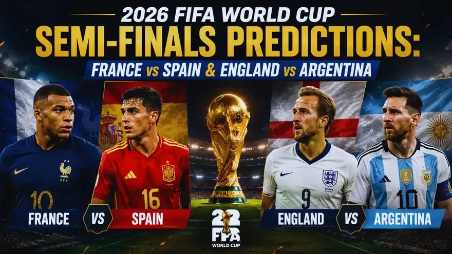 2026 FIFA World Cup Semi-Finals Predictions: France vs Spain & England vs Argentina