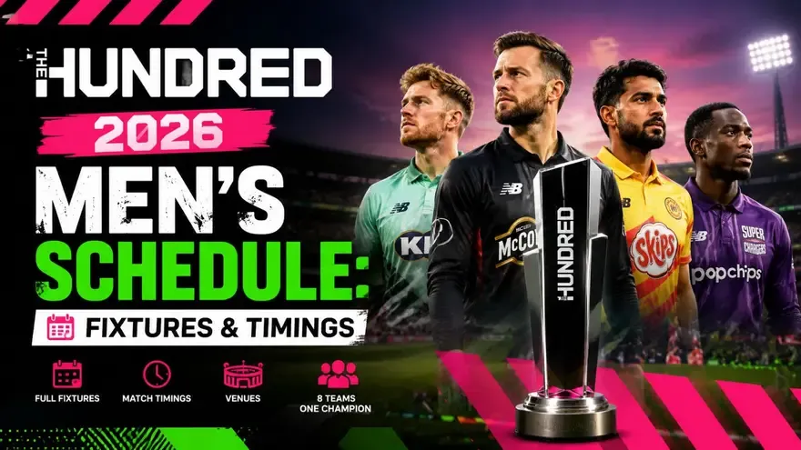 The Hundred 2026 Men's Full Schedule: Dates, Match Timings & Venues