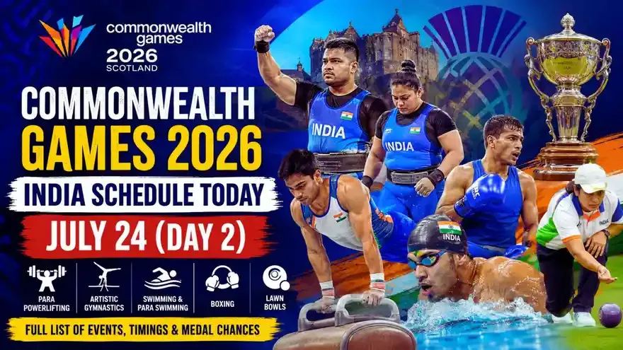 Commonwealth Games 2026 India Schedule Today (July 24): Full List of Events & Medal Chances