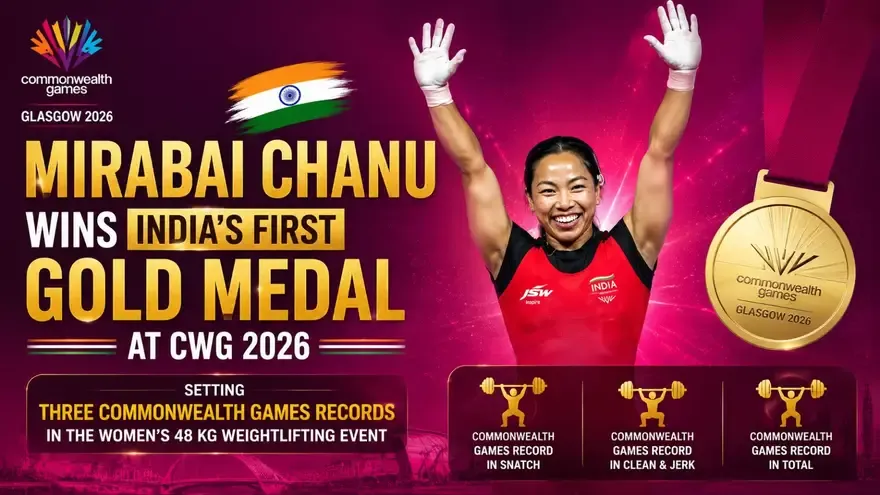 Mirabai Chanu Wins India's First Gold Medal at CWG 2026