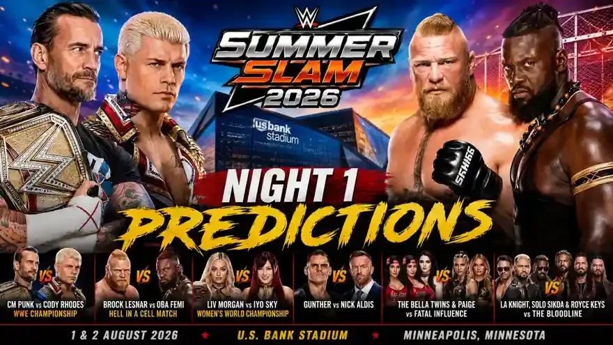 WWE SummerSlam 2026 Night 1 Predictions: Predicting All 6 Match Winners