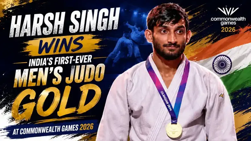Harsh Singh Wins India's First-Ever Men's Judo Gold at Commonwealth Games 2026