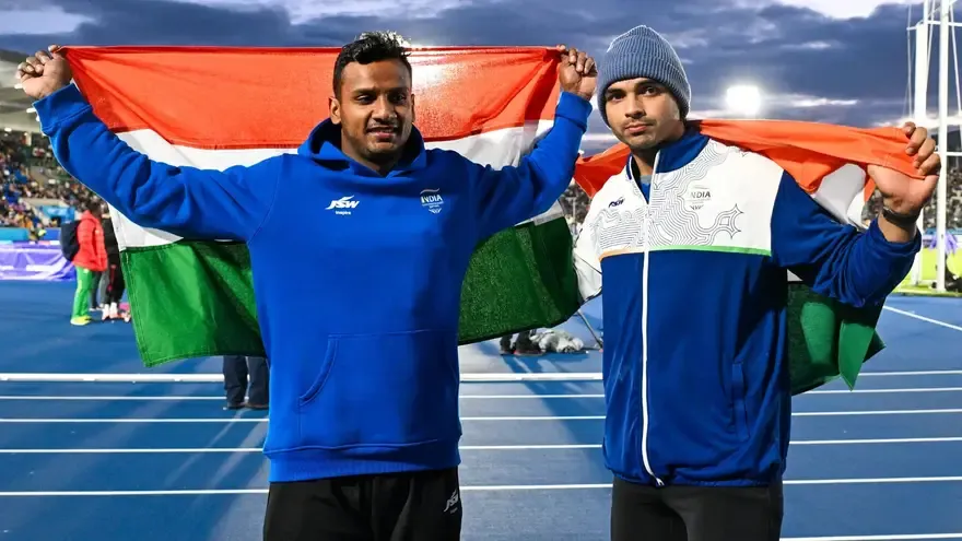 Neeraj Chopra Wins Silver, Yashvir Singh Takes Bronze in Commonwealth Games 2026 Javelin Throw