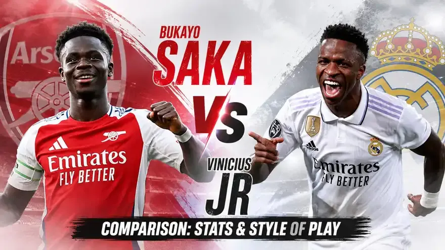 Bukayo Saka vs Vinicius Junior: Stats and Style of Play Compared
