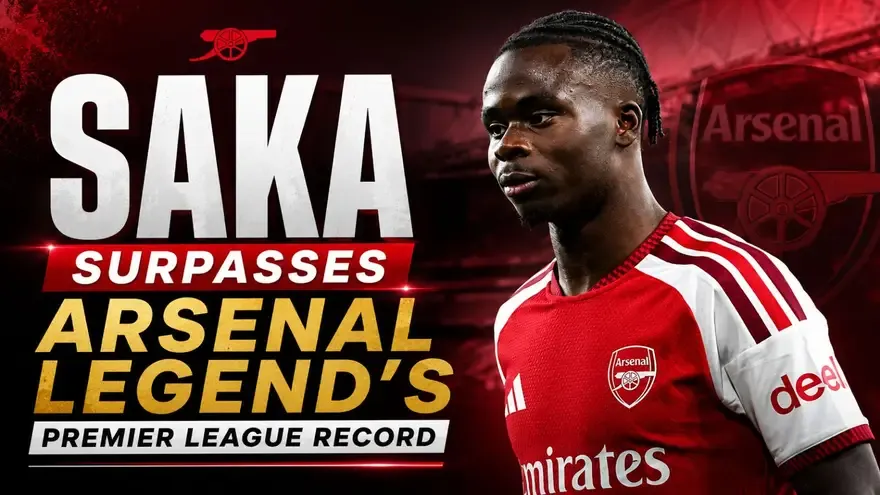 Saka Surpasses Arsenal Legend's Premier League Record After Goal Against Coventry