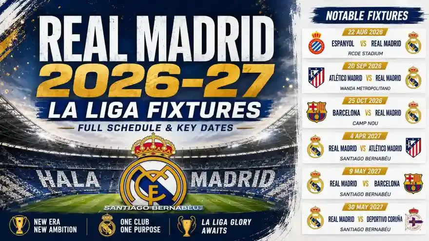 Real Madrid 2026-27 La Liga Full Fixture List
