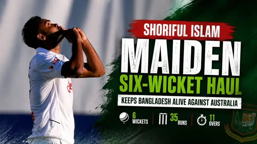 Shoriful Islam Claims Maiden Six-Wicket Haul as Bangladesh Stun Australia