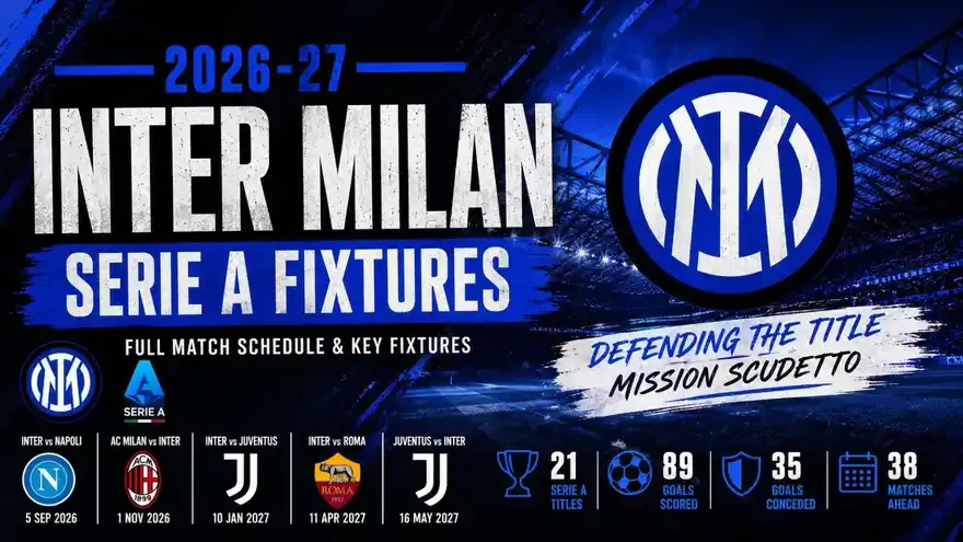 Inter Milan 2026/27 Serie A Fixtures and Key Dates