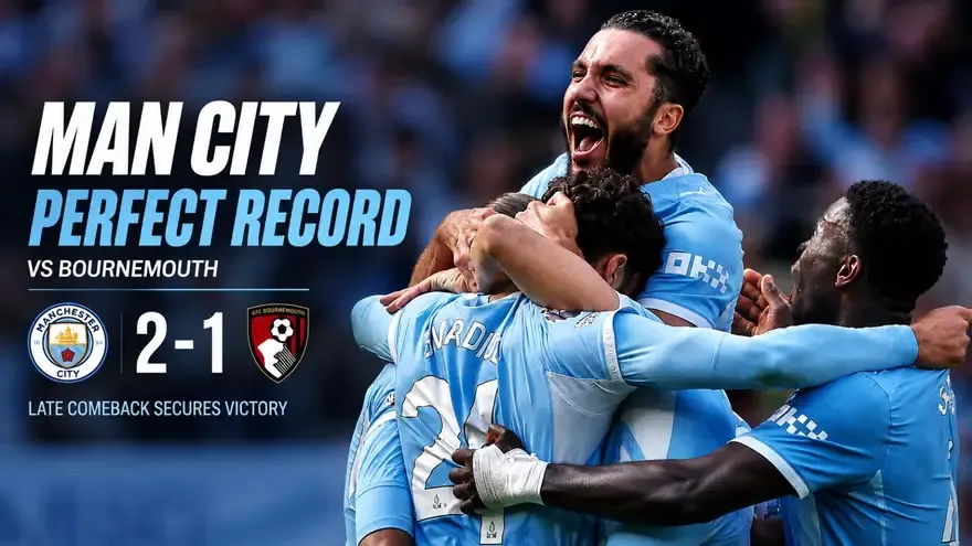 Manchester City Extend 100% Unbeaten Streak After Bournemouth Win