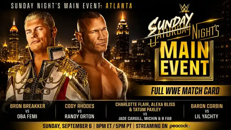 Sunday Night’s Main Event Atlanta: Full WWE Match Card