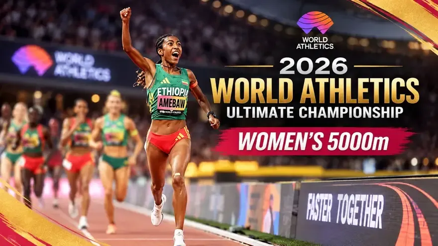 Dominant Likina Amebaw Wins Women's 5000m Title at 2026 World Athletics Ultimate Championship