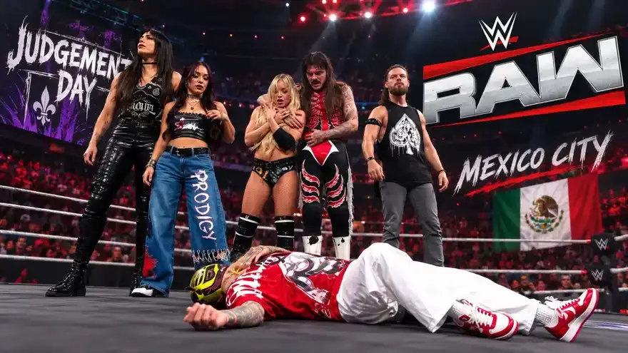 The Judgement Day Destroys Rey Mysterio on WWE Raw in Mexico City