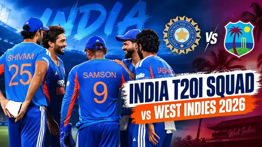 India T20I Squad for West Indies Series 2026: Full Team List