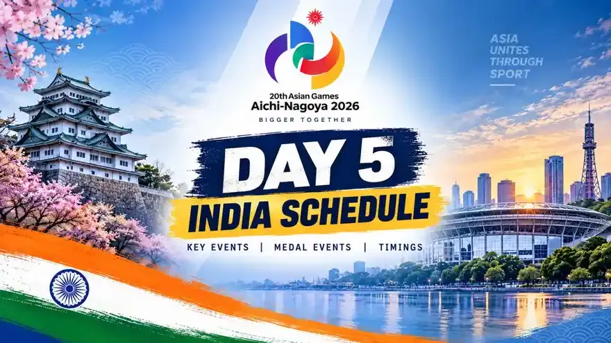 Asian Games 2026 India Schedule Today (23 September): Day 5 Fixtures, Medal Events & Timings