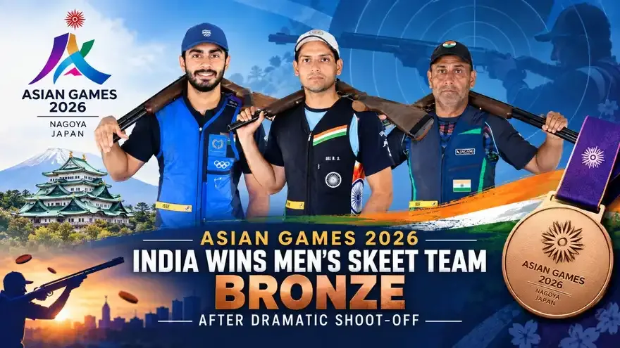 Asian Games 2026: Indian Men's Skeet Team Wins Dramatic Bronze