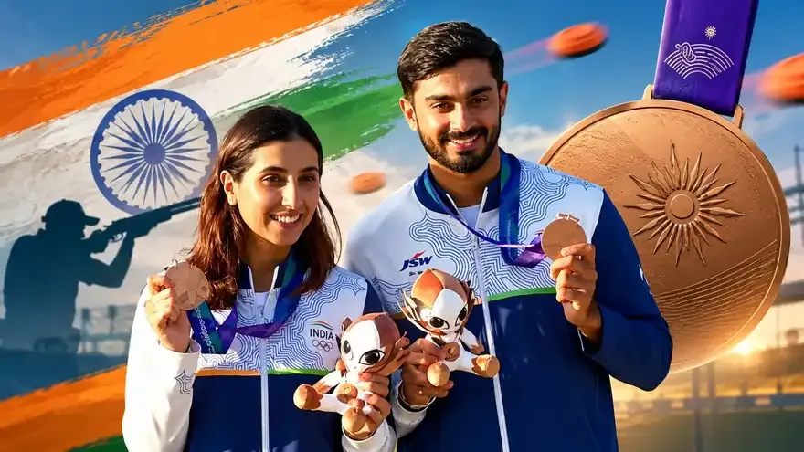 Asian Games 2026: Anantjeet Naruka, Parinaaz Dhaliwal Win Mixed Skeet Bronze for India