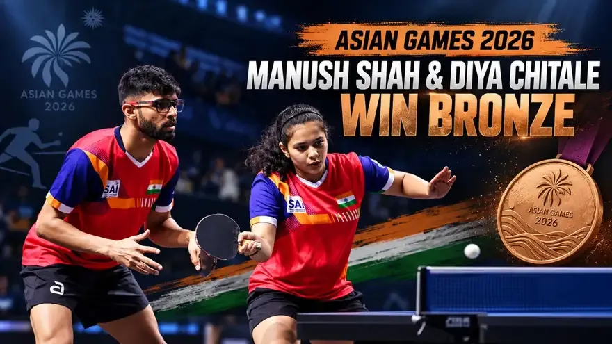 Asian Games 2026: Manush Shah & Diya Chitale Win Bronze in Table Tennis