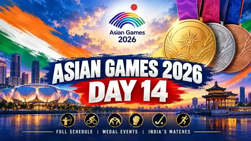 Asian Games 2026 India Schedule Today (2 October): Day 14 Fixtures, Medal Events & Timings