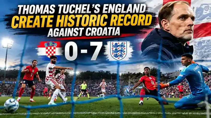 Thomas Tuchel's England Create Historic Record in 7-0 Win Over Croatia