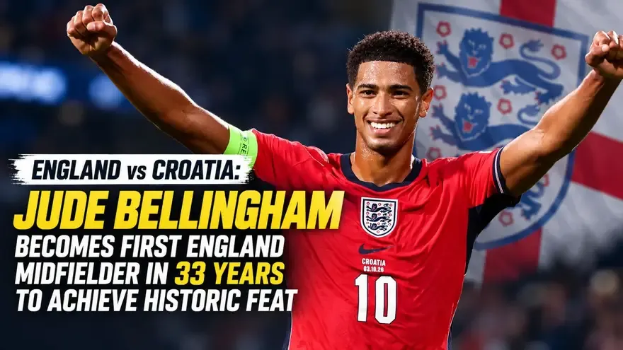 England vs Croatia: Jude Bellingham Becomes First England Midfielder in 33 Years to Achieve Historic Feat