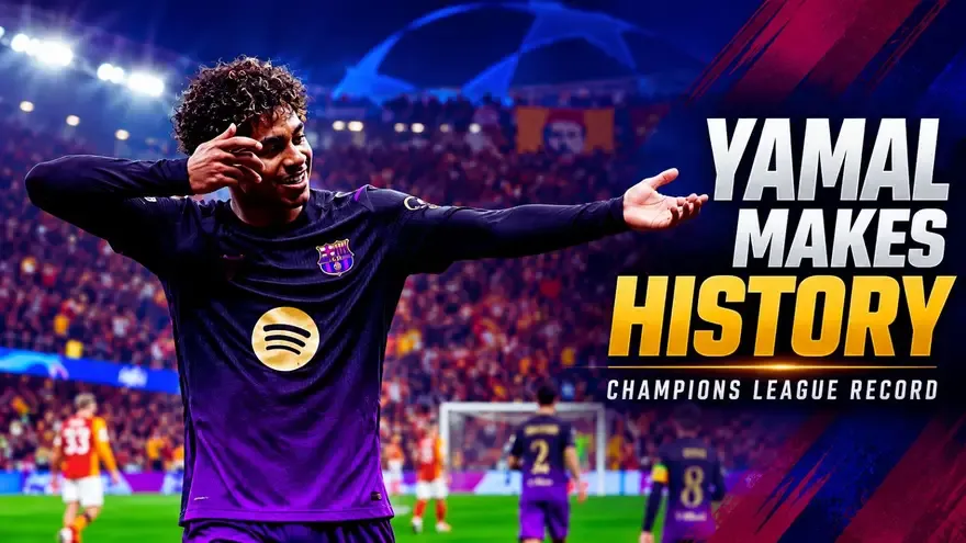 Yamal Breaks Haaland & Mbappé’s Champions League Record After Galatasaray Masterclass