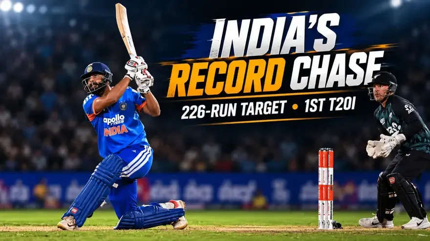 New Zealand vs India 1st T20I 2026/27: India Create History With Their Highest Successful T20I Chase